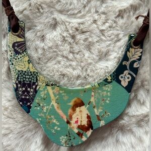 Handcrafted Bird Art Statement Necklace | Boho Cottagecore Nature Jewelry